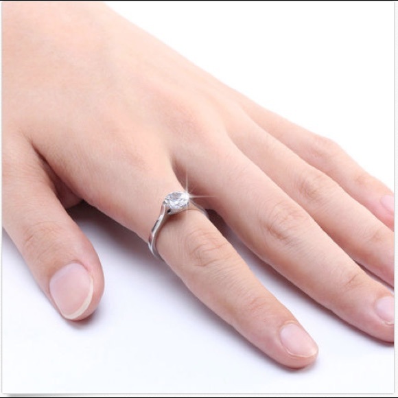 0.5-2Ct VVS CZ Set Wedding Ring 316L Stainless Steel - Picture 6 of 16